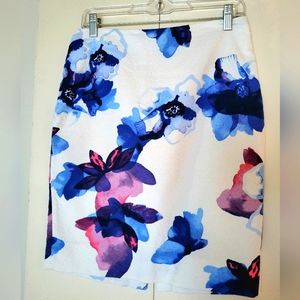 Banana Republic floral pencil skirt